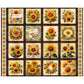 Sunflower Serenade ~ Sunflower Picture Patches ~ 31801-J Charcoal