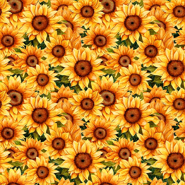 Sunflower Serenade ~ Packed Sunflowers ~ 31804 G Green