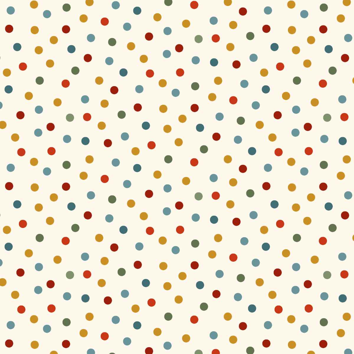 Nordic Holiday Village ~ Dots ~ 3604-11 Cream Multi