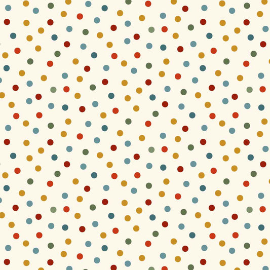 Nordic Holiday Village ~ Dots ~ 3604-11 Cream Multi