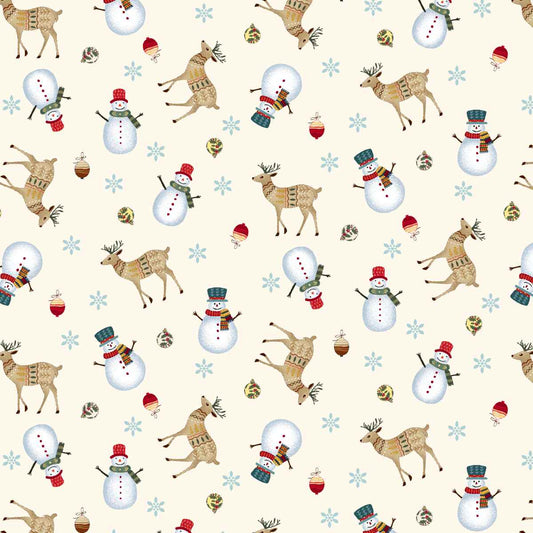 Nordic Holiday Village ~ Nordic Toss ~ 3607-44 Cream Multi