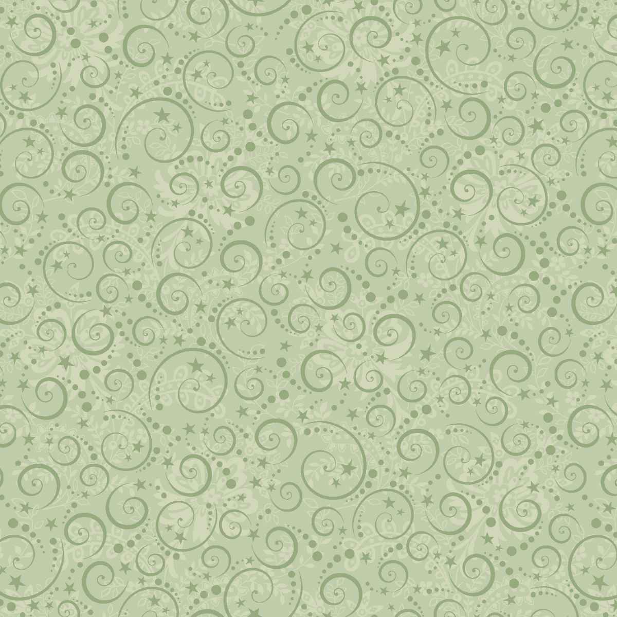 Nordic Holiday Village ~ Swirls ~ 3609-16 Light Sage