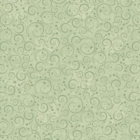 Nordic Holiday Village ~ Swirls ~ 3609-16 Light Sage