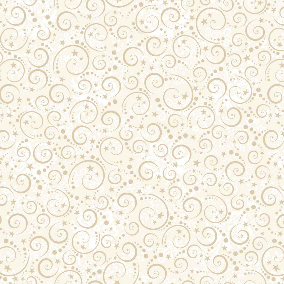Nordic Holiday Village ~ Swirls ~ 3609-44 Cream