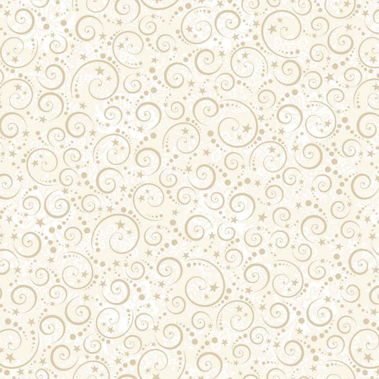 Nordic Holiday Village ~ Swirls ~ 3609-44 Cream