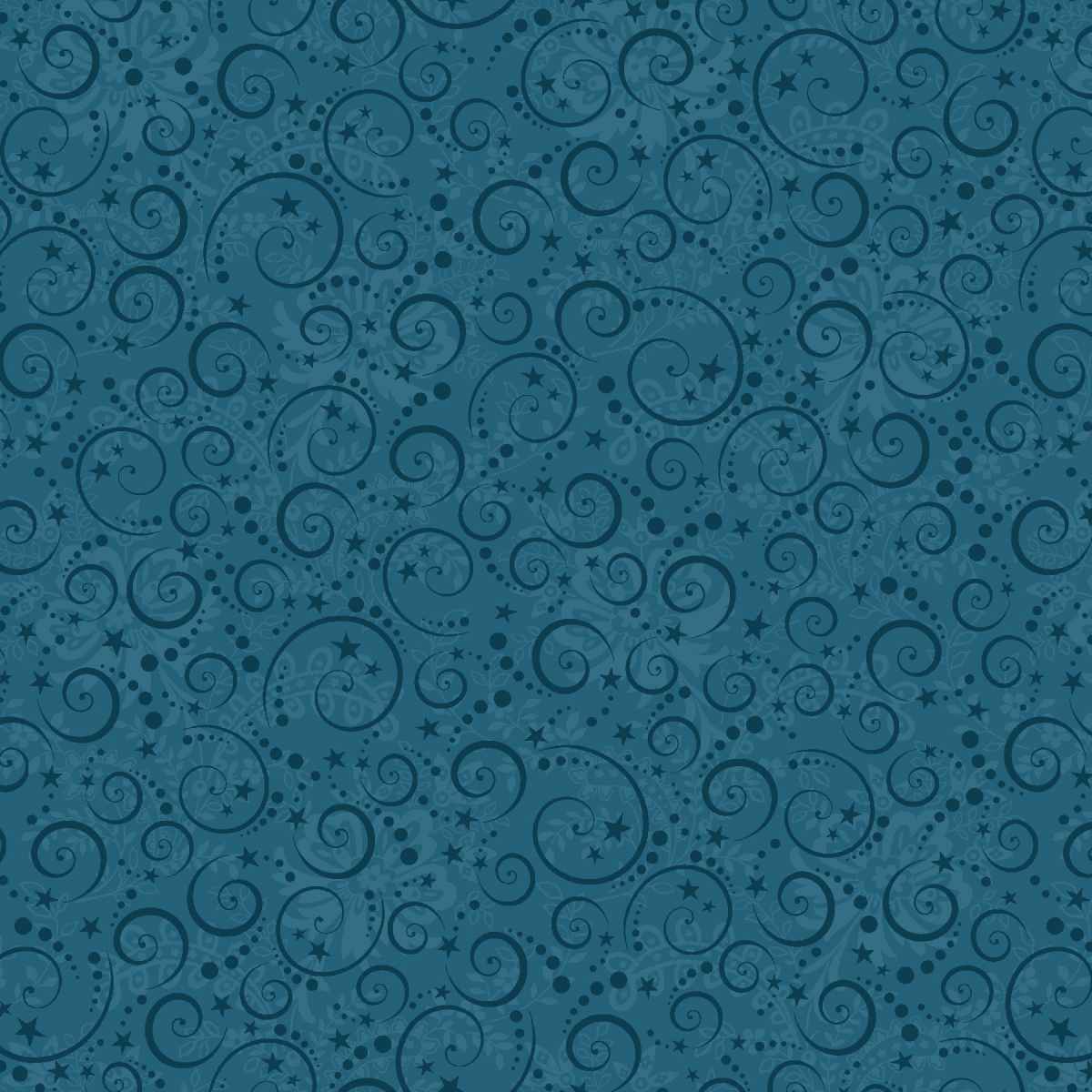 Nordic Holiday Village ~ Swirls ~ 3609-77 Blue