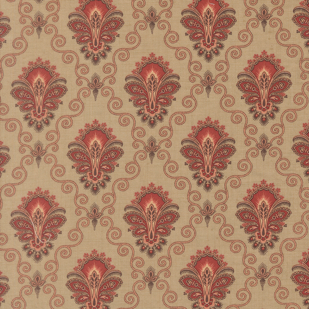 Le Jardin Rouge ~ Paisley Damask 36153 13 Roche