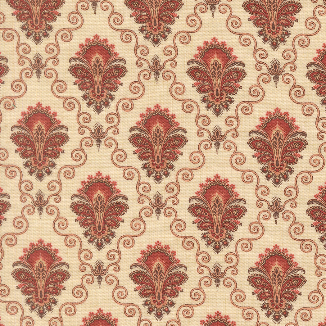 Le Jardin Rouge ~ Paisley Damask 36153 14 Pearl