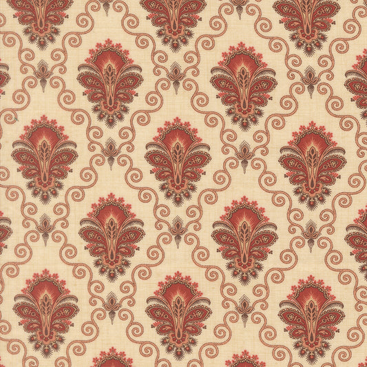 Le Jardin Rouge ~ Paisley Damask 36153 14 Pearl