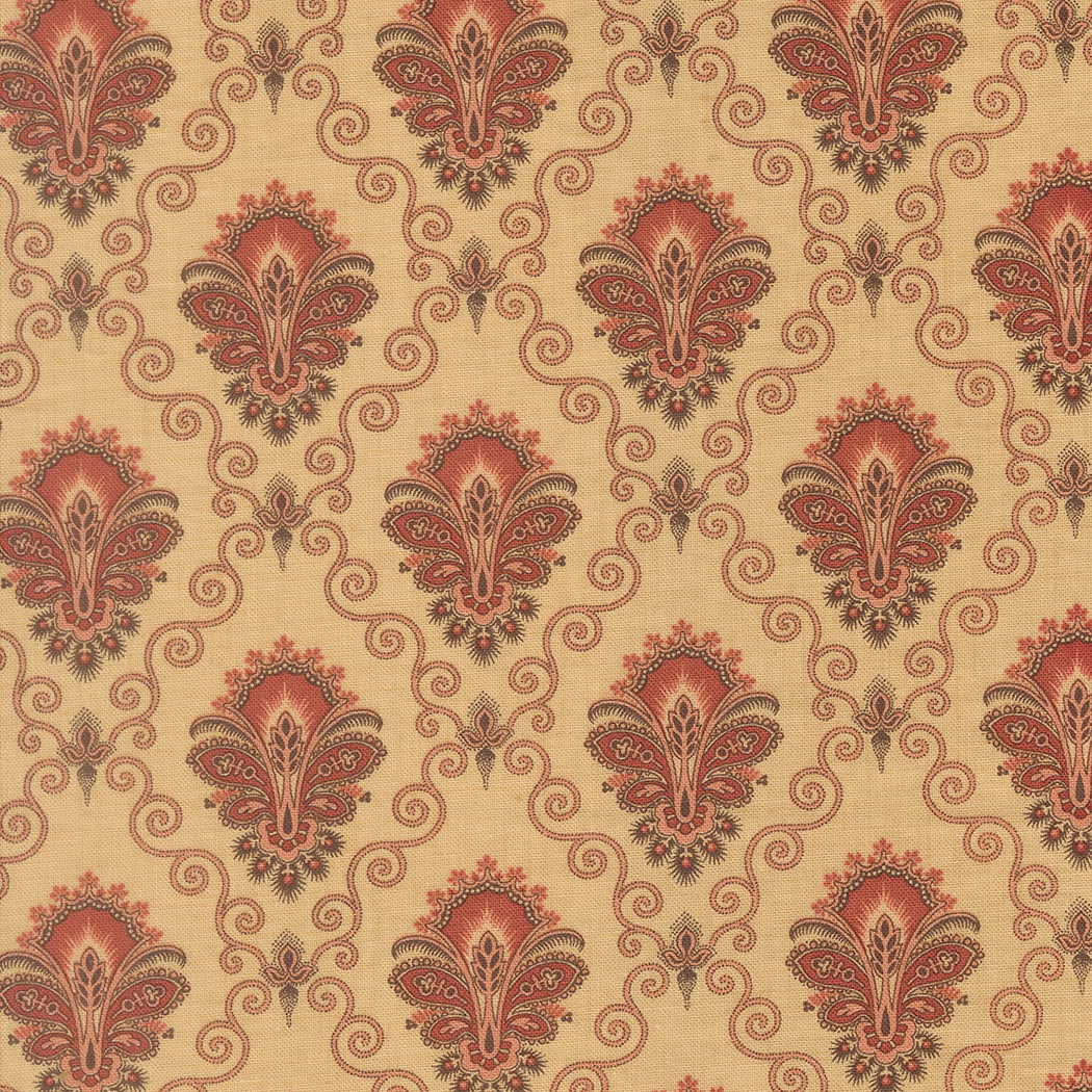 Le Jardin Rouge ~ Paisley Damask 36153 15 Oyster