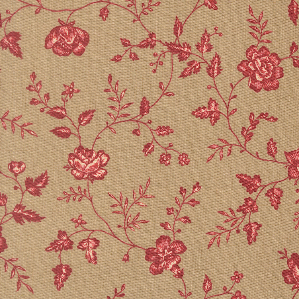 Le Jardin Rouge ~ Floral Toile 36155 13 Roche