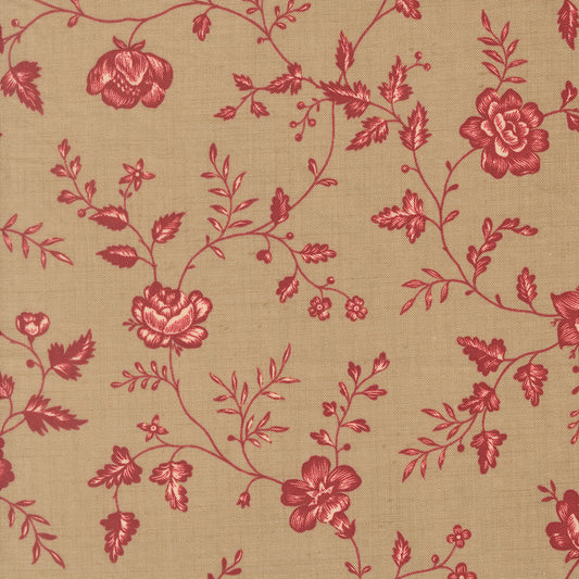 Le Jardin Rouge ~ Floral Toile 36155 13 Roche
