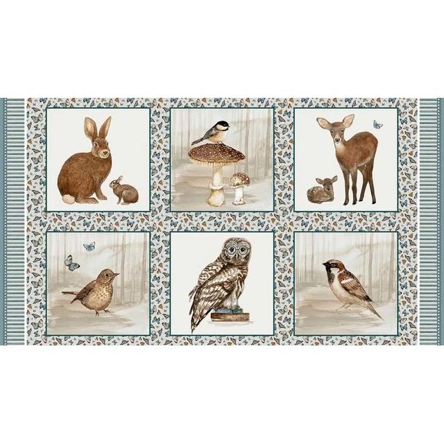 Whimsical Woods ~ 6-Block 24" Panel ~ 2238B-11 Multi