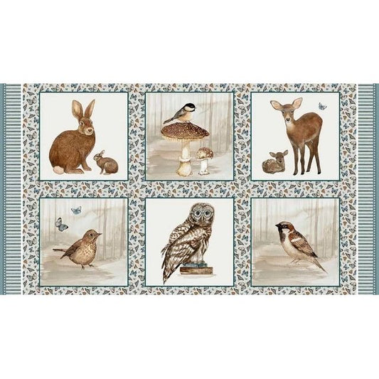 Whimsical Woods ~ 6-Block 24" Panel ~ 2238B-11 Multi