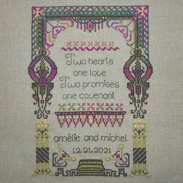 The Wishing Thorn | Arabesque Wedding Sampler Pattern