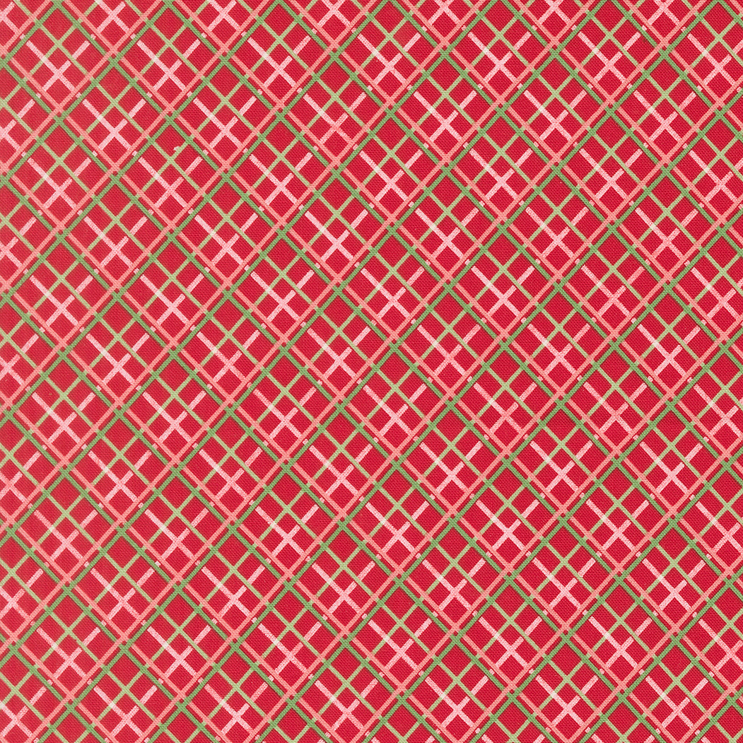 Merrily on High ~ Pretty Plaid Paper ~ 43215 13 Christmas Red