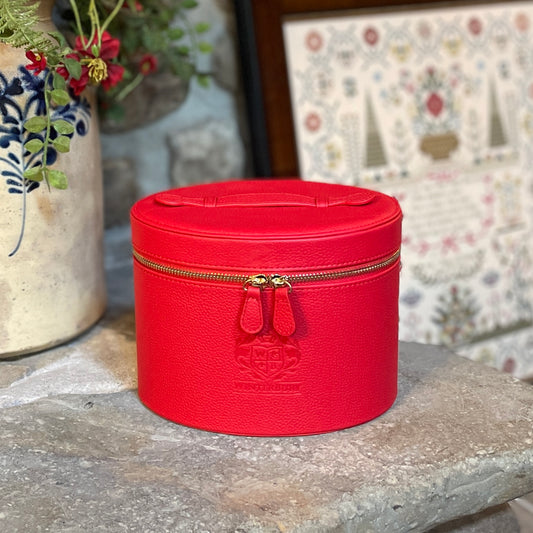 Winterbury Small Red Leather Needlework Case