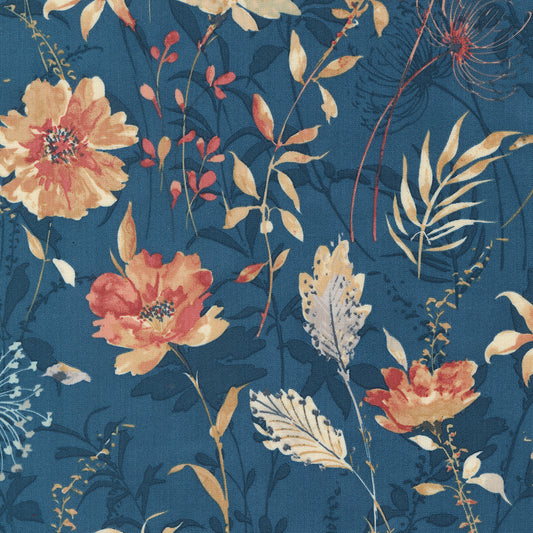 Sandalwood ~ Meadow Florals 44380 14 Indigo