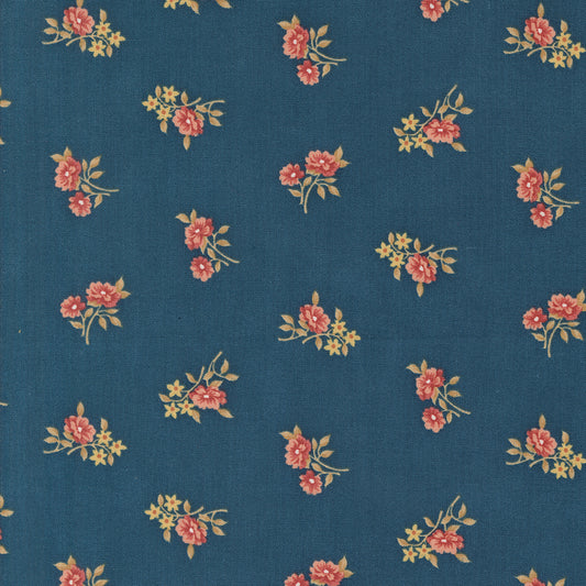 Sandalwood ~ Rosalie Small Floral 44385 14 Indigo