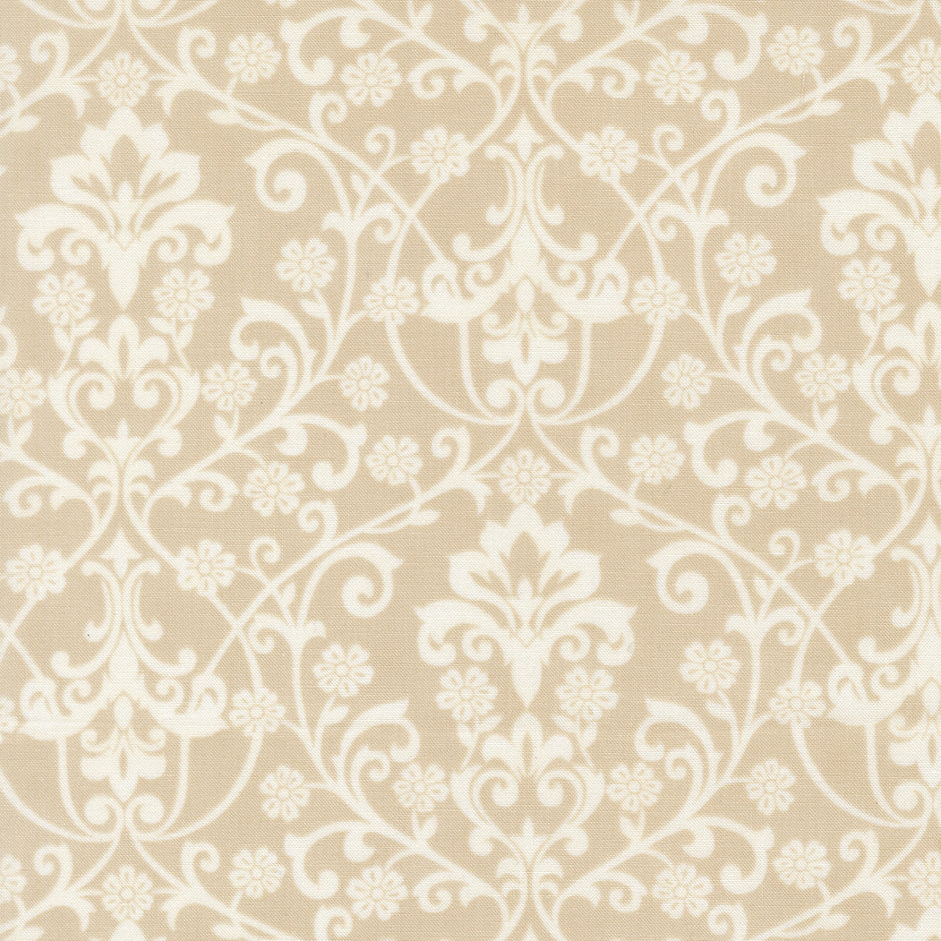 Breathtaking Blues ~ Damask ~ 44403 12 Ecru