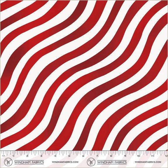 All-American Christmas ~ Waving Stripes ~ 55280-5 Red