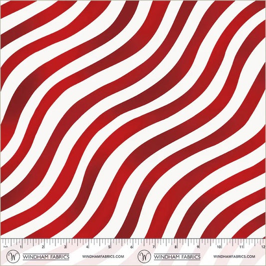 All-American Christmas ~ Waving Stripes ~ 55280-5 Red