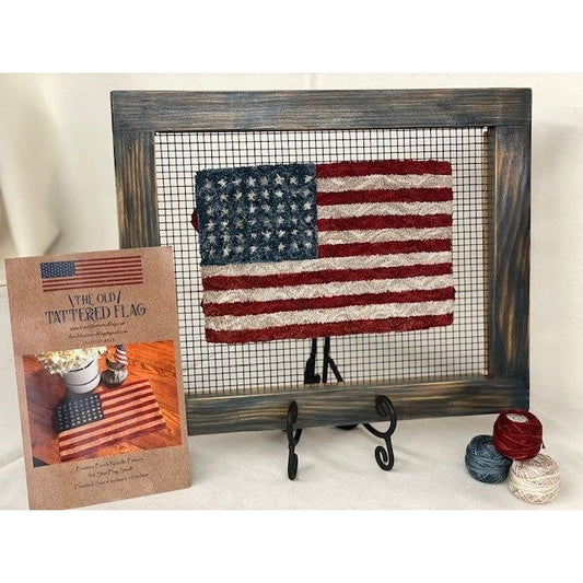 Old Tattered Flag ~ 48 Star Flag Small Punch Needle KIT