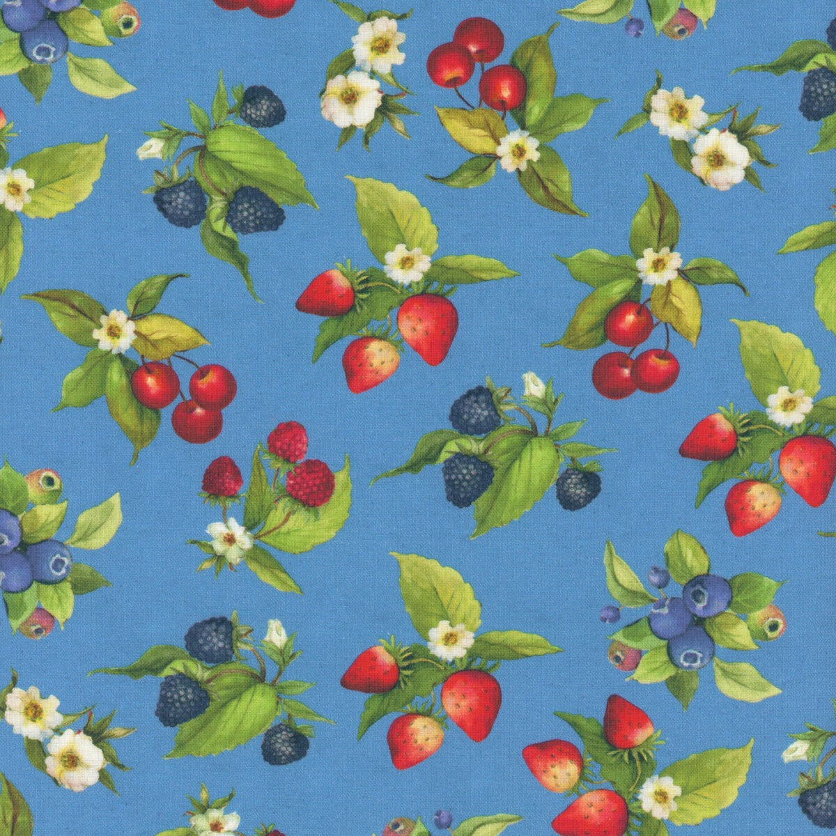 Patchwork Picnic ~ W105-012-553 Blue