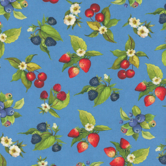 Patchwork Picnic ~ W105-012-553 Blue