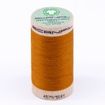 Scanfil Organic Cotton Thread 50wt Solid 500yd Sunflower 4826