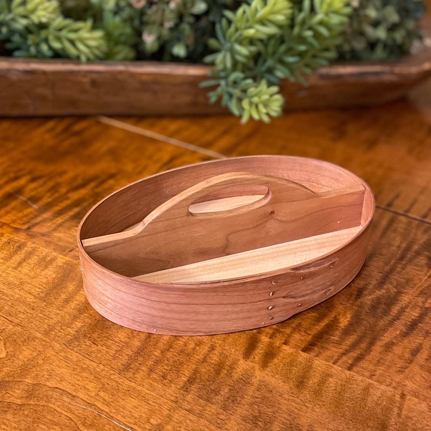 Keller Krafted | #3 Shaker Divided Carrier - Cherry with White Pine Bottom