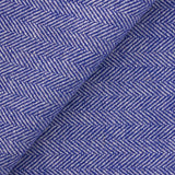 Dorr Mill ~ #517 Cobalt & White Herringbone Wool Fabric Fat Quarter
