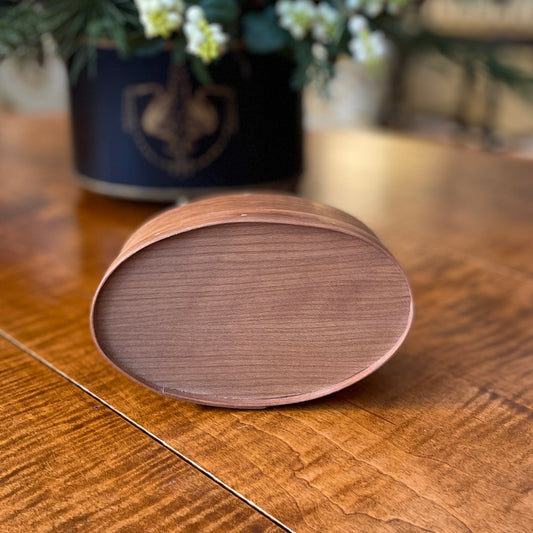 Suffolk Shaker Shop | Oval #2 Box Cherry with Recessed Lid