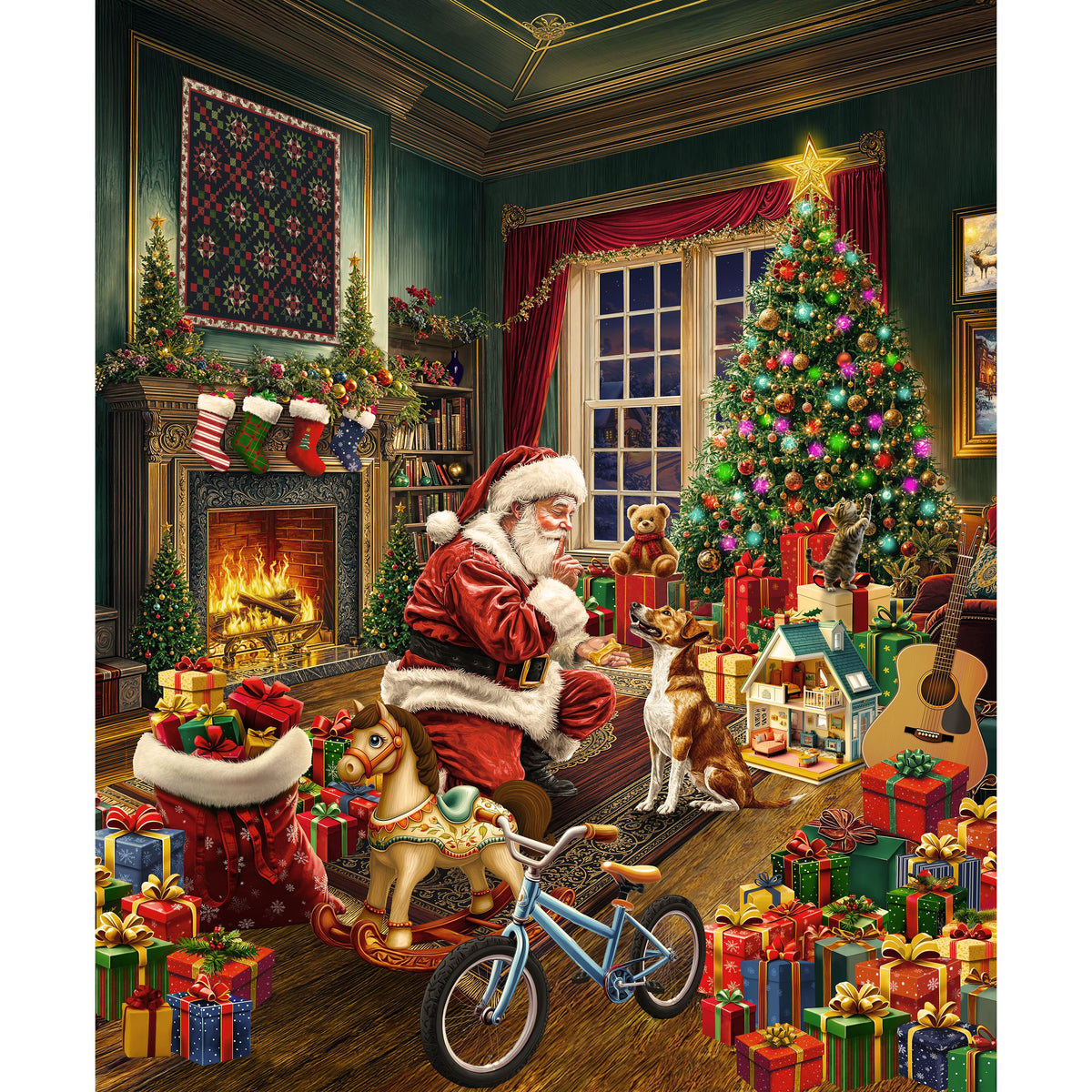 Winter Wonder ~ Christmas Morning Panel ~ 55164DP-1 Multi