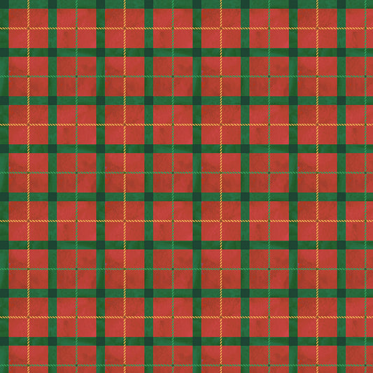 Winter Wonder ~ Festive Plaid ~ 55172D-7 Red