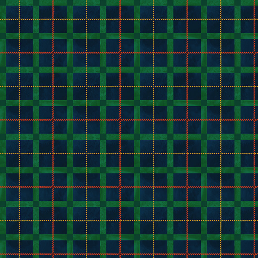 Winter Wonder ~ Festive Plaid ~ 55172D-8 Navy