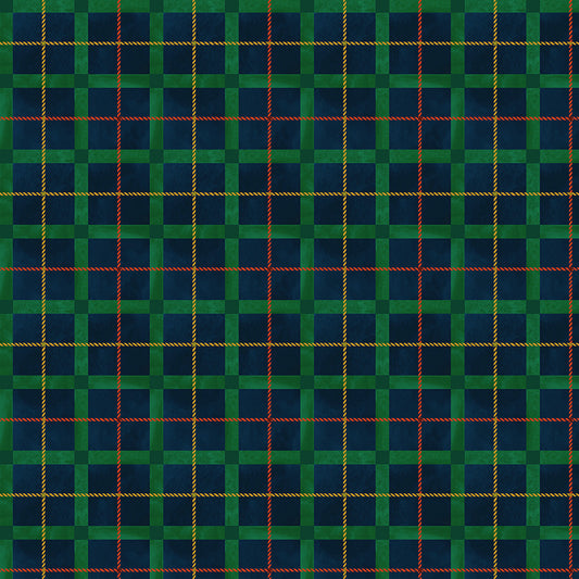 Winter Wonder ~ Festive Plaid ~ 55172D-8 Navy