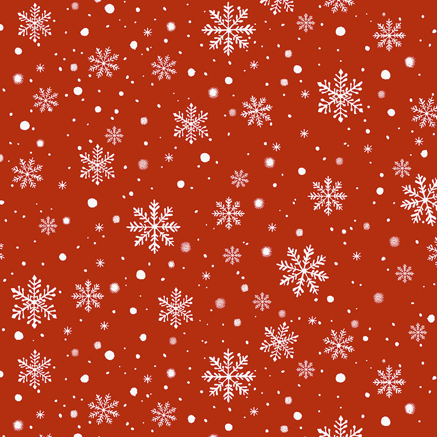 Winter Wonder ~ Snowfall ~ 55173D-7 Red