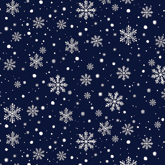 Winter Wonder ~ Snowfall ~ 55173D-8 Navy