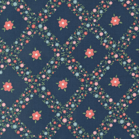 Rosemary Cottage ~ Trellis ~ 55311 14 Navy