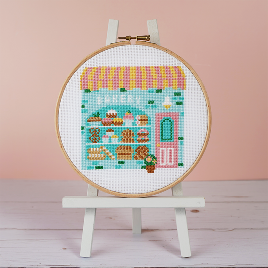 Piece of Cake Bakery - Cross Stitch Kit: Standard kit with 14 count aida (no hoop)