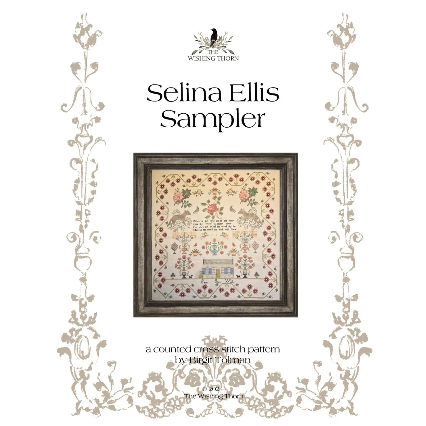 The Wishing Thorn | Selina Ellis Sampler 1860s