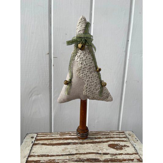 Paxe's Designs ~ Ecru Tree with Green Ribbon