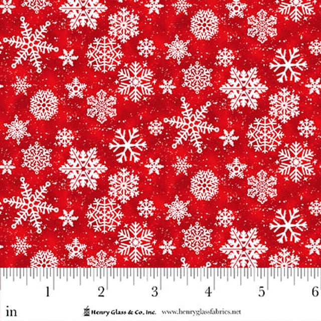 Snow Crew Flannel ~ Snowflake ~ F1288-88 Red