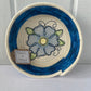 Hand-Crafted ~ Embroidered Flowers ~ Fabric Covered Rope Bowl