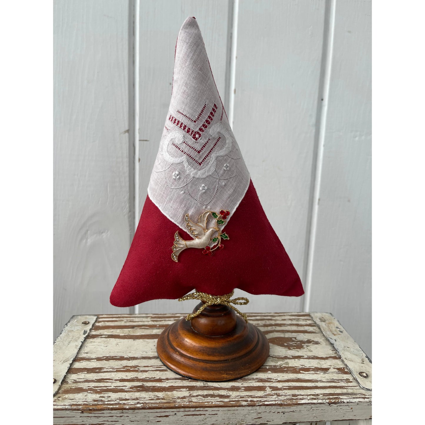 Paxe's Designs ~ Red Suede Tree with Dove