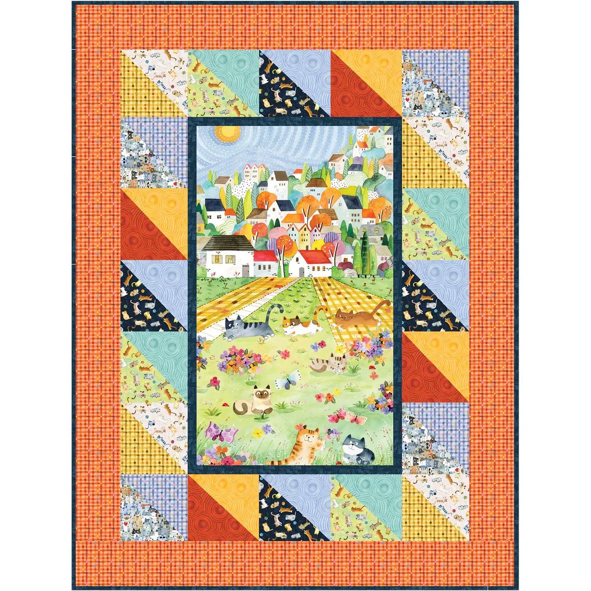 Cats Around Town ~ Fable Quilt Kit