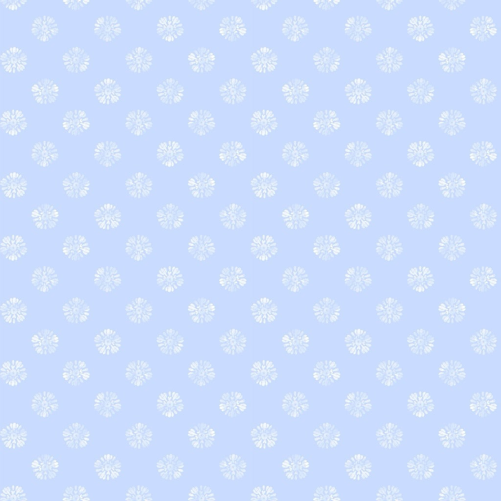 Amalfi Coast ~ Floral Dots ~ W105-009-505 Light Blue/White