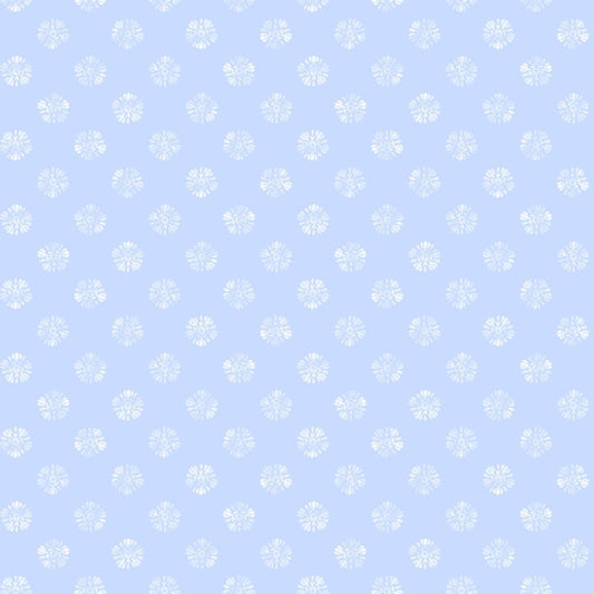 Amalfi Coast ~ Floral Dots ~ W105-009-505 Light Blue/White