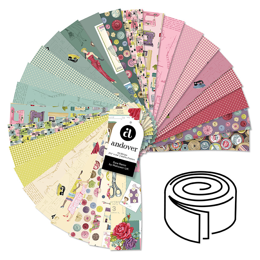 Sew Retro | 2.5" Strip Jelly Roll